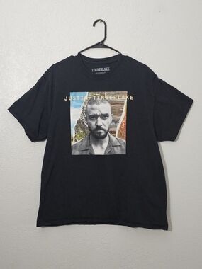 Justin Timberlake Man Of The Woods Black Graphic Concert/Tour Tee Mens XL Cotton